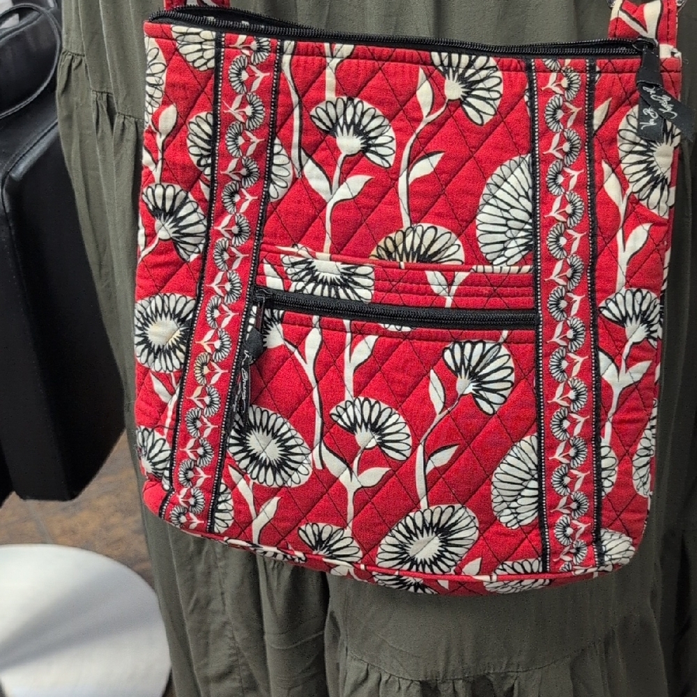 Vera Bradley Red Floral Crossbody Bag